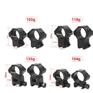 Anneaux de fixation optiques réglables en alliage d'aluminium 30mm 11mm, support léger pour équipement d'observation extérieur - Product Image 6