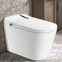 WC monobloc intelligent de luxe moderne à siphonique, à siphon en S, pour la vente en gros, pour salle de bain