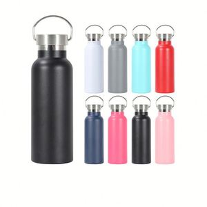20oz Insulated Water <b>Bottles</b> Stainless Steel Double Wall Sport <b>Bottle</b> with Lid Handle Metal Thermoses <b>Flask</b> for School Cyclists - Product Image 1