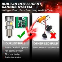 Ampoules LED CANBUS de haute qualité 1156 1157 7440 7443 3157 avec capot 28W 1500LM Anti-Hyper Flash et sans erreur pour ampoule de signalisation automobile