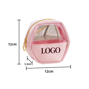 Custom logo Fashion pink Pvc Plastic Transparent clear Zipper Kids <strong>Travel</strong> <strong>Wash</strong> Toiletry Pouch Makeup Cosmetic <strong>Bag</strong> with Zipper - Product Image 5