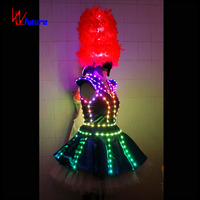Robe de scène rétro style cirque avec éclairage LED pour bar, boîte de nuit, carnaval, défilé de mode, événement cosplay