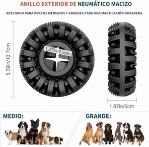 Juguete de Goma Resistente para Perros, Dispensador Interactivo de Golosinas, Juguete con Rueda para Dispensar Comida, para Masticadores Agresivos, Entrenamiento de Razas Grandes - Product Image 2