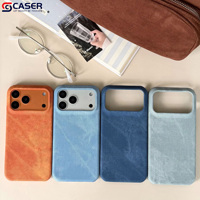 Étui de téléphone semi-couvrant élégant pour iPhone 11 12, coque de téléphone en toile denim de couleur unie anti-chute pour iPhone 17 16 15 Promax