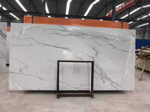 Encimeras de Baño de Mármol Artificial Calacatta Impresas en 3D Modernas, Revestimiento de Pared para Cuarto de Ducha, Pulido, Cortado a Medida - Product Image 4