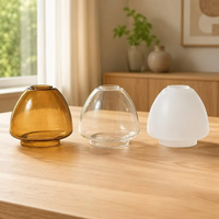 Abat-jour en verre transparent fait main, couleur personnalisée par pulvérisation, verre ambré blanc laiteux, boîtier de lampe, accessoires d'éclairage