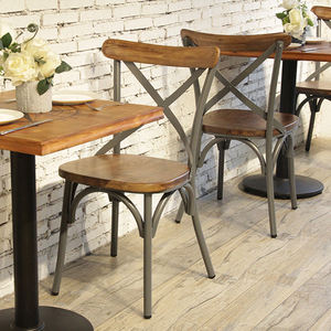 <span class=keywords><strong>Sedia</strong></span> da ristorante industriale in stile retrò finitura <span class=keywords><strong>artigianale</strong></span> <span class=keywords><strong>sedia</strong></span> da ristorante in legno ingrandita nera - Product Image 2