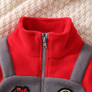 Combinaison de <span class=keywords><strong>pompier</strong></span> pour bébé TONWHAR, costume pour enfants avec fermeture éclair unidirectionnelle, uniforme pour enfants - Product Image 3