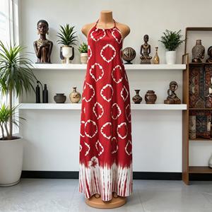 Nuovo Abito Casual da <span class=keywords><strong>Donna</strong></span> Africana <span class=keywords><strong>Taglie</strong></span> <span class=keywords><strong>Forti</strong></span> con Stampa e Collo all'Americana, Vestito Ampio alla Moda per il Commercio all'Ingrosso - Product Image 6