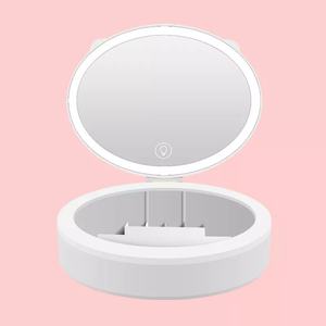 Venta al por Mayor de Espejo de Maquillaje LED de Escritorio con Caja de Almacenamiento Integrada con Luz, Tres Colores Suplementarios - Product Image 4