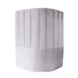 Chef Hat Non Woven Cap White Medium Tall Kitchen Use Disposable Hotel Restaurant Canteen Supply - Product Image 1