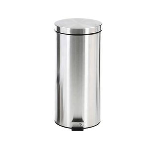 Poubelle ronde en métal Maxfree, poubelle en acier inoxydable avec couvercle et pédale, poubelles pour la cuisine, le rangement à domicile - Product Image 2