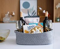 Panier de rangement en corde de coton tressée, organisateur de table à langer en forme de cube pour serviettes de placard, bac de rangement pour chambre de bébé, boîte à jouets pour petits chiens et chats
