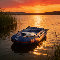 Radeau gonflable léger et durable en PVC, monoplace, épaissi, pliable, écologique, bateau de sauvetage d'urgence compatible électrique