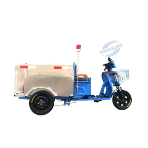 Tricycle électrique 48V pour la collecte des déchets, camion de ramassage des ordures en acier inoxydable 400L, charge utile 100-200kg, autonomie 50-70km pour propriétés et parcs - Product Image 1