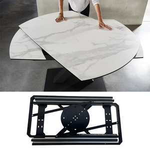 โต๊ะรับประทานอาหารแบบยืดได้อเนกประสงค์โต๊ะรับประทานอาหารแบบยืดได้ทำจากหินเป็นรูปสี่เหลี่ยมผืนผ้าปรับได้ - Product Image 1