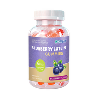 Permen Beruang Lutein Ester Blueberry Label Pribadi 6mg Lutein Ester Nutrisi Mata Suplemen Permen OEM