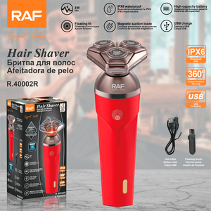 RAF Rechargeable Hair Shaver 3W IPX6 <b>Waterproof</b> Rotary 360 Floating Head USB Charging Grooming Device Shaver Mini Elect - Product Image 6