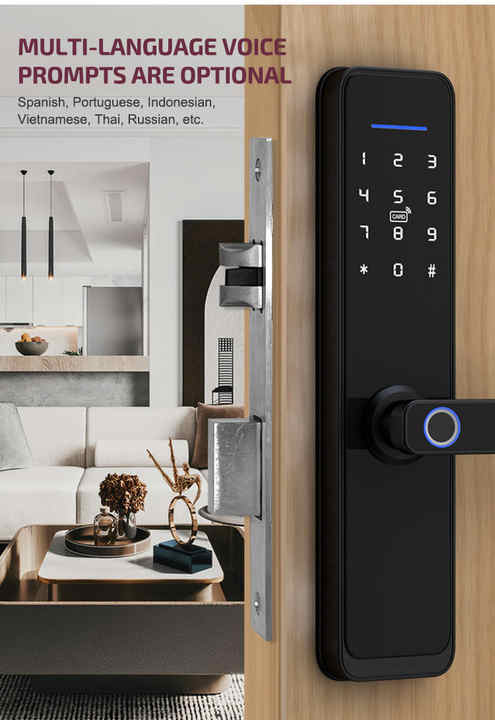 Luxury Intelligence Smart Lock Automatic Biometric Lock Rfid Ic Cardf ...