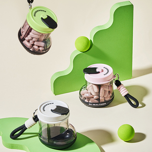 New Dễ Thương Hình Dạng Tùy Chỉnh Xách Tay Nhỏ Hộp Thuốc Tổ Chức Y Học Lưu Trữ Trường Hợp Với 4 Phân Vùng - Product Image 1