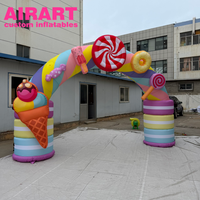 Arches gonflables décoratives en forme de bonbons pour événements et présentations