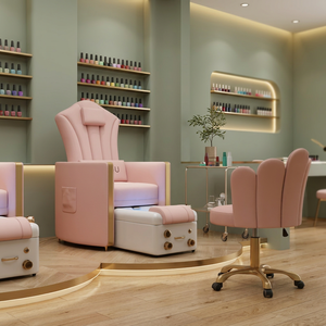 Beauty Salon Furniture Massage <b>Table</b> Modern Luxury European <b>Nail</b> Salon Foot Spa Chairs Adjustable Pedicure Chair - Product Image 6