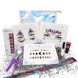 Shinein <span class=keywords><strong>maquillage</strong></span> <span class=keywords><strong>Halloween</strong></span> <span class=keywords><strong>strass</strong></span> visage gemme autocollants Cosplay <span class=keywords><strong>Halloween</strong></span> cosmétique visage corps paillettes ensemble - Product Image 2