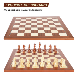 Tablero de Ajedrez Grande Hecho a Mano de Madera de Arce Caoba con Chapa de Madera de 54*54*1.5cm, Tablero de Ajedrez de Gran Tamaño de 21 Pulgadas - Product Image 4
