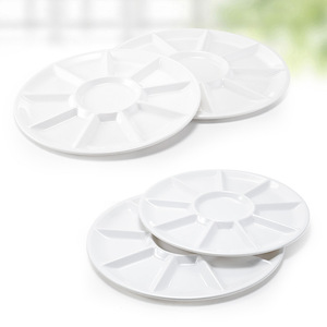 Plateau de service en mélamine blanche, multi-compartiments, pour hôtel, restaurant, en-cas, fruits, fruits secs P508 - Product Image 2