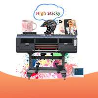 Machine d'impression UV DTF Baysoon I3200, 3 têtes d'impression, 2 en 1, imprimante UV DTF tout-en-un avec laminateur, imprimante UV DTF pour autocollants en cristal