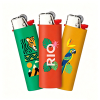 Briquet jetable classique INMETRO - Cadeaux d'affaires, briquet en plastique doux au toucher avec 3 000 allumages, vente en gros au Brésil