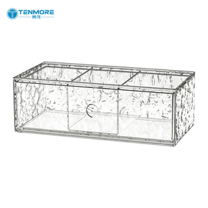 Tiroir à ondulations d'eau Advanced Sense, Organisateur de rouges à lèvres transparent de luxe, Boîte de <span class=keywords><strong>rangement</strong></span> esthétique en PET pour salle de bain principale - Product Image 2