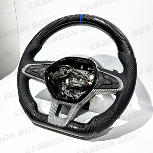 Volante de Coche de Fibra de Carbono con Cuero Perforado para Renault Megane <span class=keywords><strong>RS</strong></span> Megane 3 Megane 4 Matt, Venta Caliente de Fábrica - Product Image 2