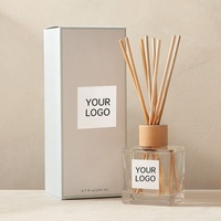 Diffuseur de parfum à bâtonnets prêt à être expédié, bouteille en verre de luxe, parfum purifiant pour villa, pour cadeaux de mariage