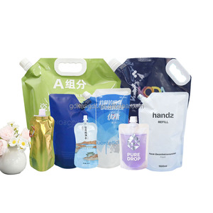 Bolsa para bebidas <span class=keywords><strong>de</strong></span> papel <span class=keywords><strong>de</strong></span> aluminio PET sin BPA al por mayor, <span class=keywords><strong>precio</strong></span> barato, bolsa para envasado <span class=keywords><strong>de</strong></span> leche/jugo <span class=keywords><strong>de</strong></span> pie, Caño lateral, impresión por fotograbado térmico - Product Image 3