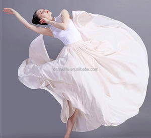Jupe en mousseline 720 degrés pour femme, tenue d'entraînement pour <span class=keywords><strong>danseuse</strong></span> <span class=keywords><strong>gitane</strong></span>, assortiment 720 °   Jupe longue de danse pour femmes, robes de scène pour spectacles - Product Image 2