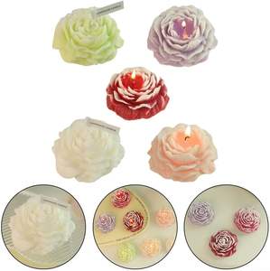 Moule en silicone 3D fait main pour fleurs de pivoine décoratives, idéal pour savons, bougies, bricolage, aromathérapie, parfums, cadeaux de mariage et pour les amoureux - Product Image 4