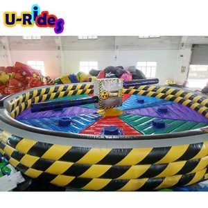 Barra de saltar giratoria inflable, juegos de cuerda de saltar para toro mecánico en venta