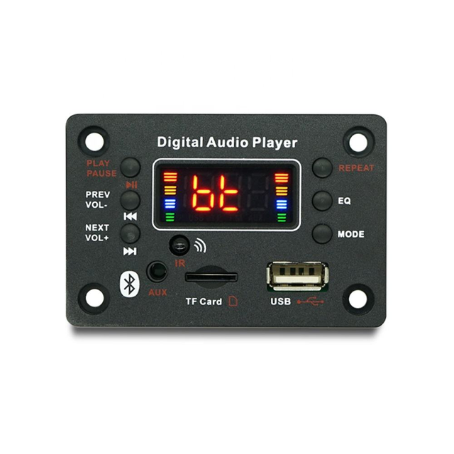Hot Selling G016B 12V MP3 Decoder Board Car Audio Black Digital Player USB FM Radio Supports FLAC WAV Plastic for Car Home Use