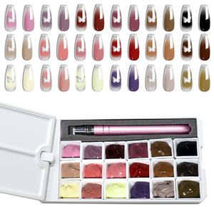 Set de 18 Colores de Gel Sólido para Uñas, Paleta de Pintura sin Limpieza, Pigmento en Gel UV LED para Degradado y Arte de Uñas, Venta al por Mayor - Product Image 2