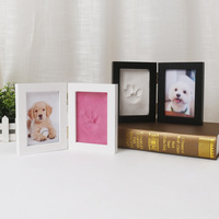 Marco de Fotos Conmemorativo para Perros Personalizado, Material de Madera, Diseño Moderno, Tamaño 4x6, Kit de Impresión Personalizada para Regalo de Pérdida de Mascotas, Negro, MOQ Bajo