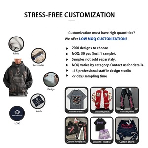 New Arrival Designer Tracksuit <strong>Custom</strong> Pullover Oversized Hoodie &amp; Pants 2 Piece Tracksuit Face Screen Printing Sweatsuits Men - Product Image 6