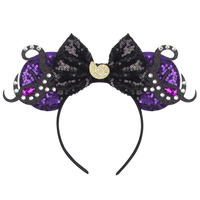 Bandeau à Oreilles de Souris Halloween pour Femme, Accessoires de Cheveux pour Enfant, Chauve-Souris, Dessin Animé, Paillettes
