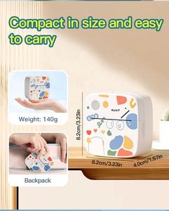 Mini Impresora de Etiquetas de Papel Térmico con para Notas Escolares, Diario, Manualidades, Regalos para Niños, 203dpi, Tamaño Máximo de Papel de 30 mm - Product Image 4