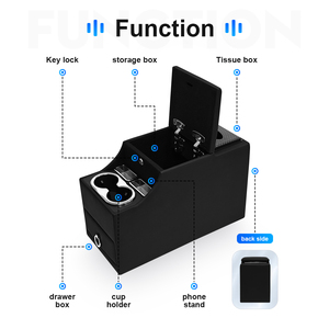 Caja de pañuelos con cierre y cojín de confort para reposabrazos <span class=keywords><strong>interior</strong></span>, para SUVs americanos Palisade, Enclave, Traverse, <span class=keywords><strong>Explorer</strong></span> - Product Image 3