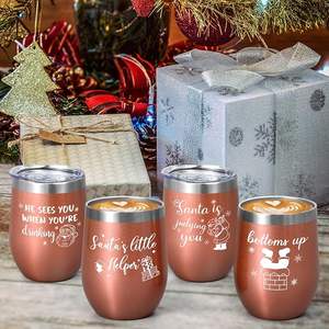 Ensemble de seau à vin en acier inoxydable père noël 4 cadeaux de noël <span class=keywords><strong>pour</strong></span> collègues soeurs et amis fête idées cadeaux de vacances - Product Image 2