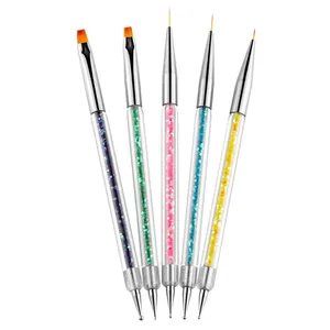 5Pc Nails Art Dotting Pen Acrylic Drawing <b>Liner</b> Supplies Brush Rhinestone Gems Picker UV Gel Painting Manicure Accessoires <b>Tools</b> - Product Image 4