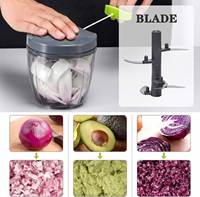 Hand Pull Knoflook Chopper Fabriek Groothandel Ps Plastic Handleiding Fruit Groente Snijgereedschap Voor Moeders