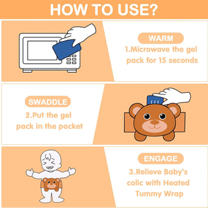 Bantalan pemanas perut bayi, bebat perut panas untuk pereda perut bayi baru lahir - Product Image 6