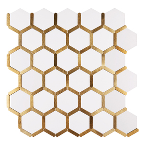 New PVC Aluminum Plastic Wall Panel Self Adhesive Peel and Stick Honeycomb <strong>Hexagon</strong> <strong>Wallpaper</strong> - Product Image 2